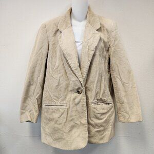 Herman Geist Jacket Blazer 6 Tan Corduroy Vintage Sport Coat Office Old Money